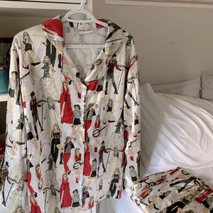 Taylor Swift Red Satin Pajama Set